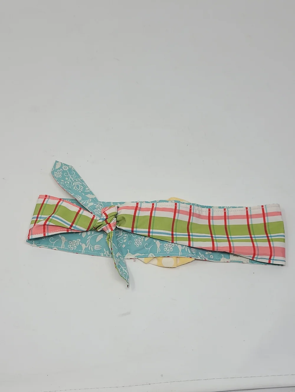 Matilda Jane Headband AC16184 Plaid Yellow Flower